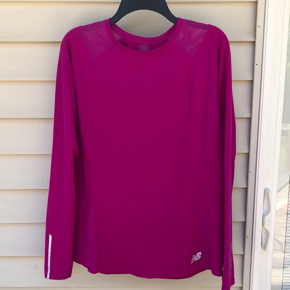 New Balance Fuchsia Long Sleeve Running Top